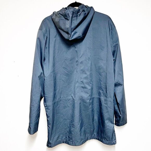 NWOT EMS Eastern Mountain Sports Mens Back Bay Rain Parka Grey Sz L - Picture 2 of 8